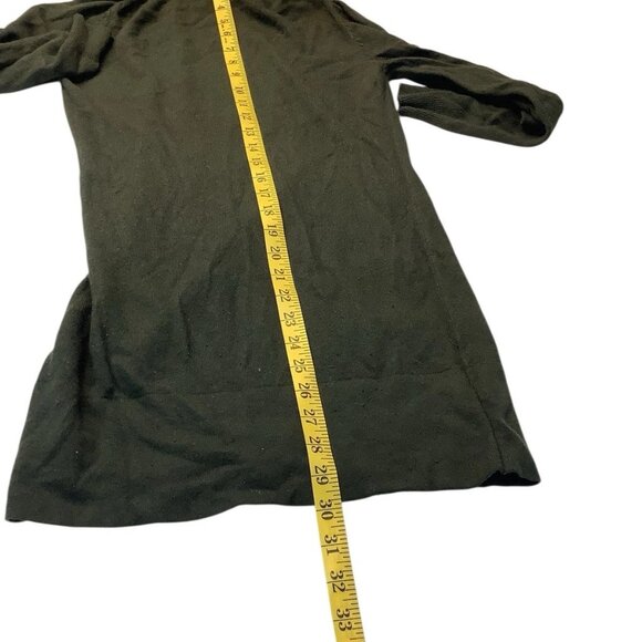 Loft Cowl Neck Sweater Mini Knit Dress Womens Size XS Dark Green - Picture 8 of 8
